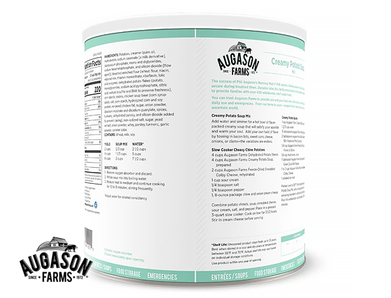 Augason Farms: Creamy Potato Soup Mix Can